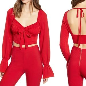 Tiger Mist Ocha Crop Top - Red XS